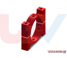 Tube Clamp 25mm Metal -Red