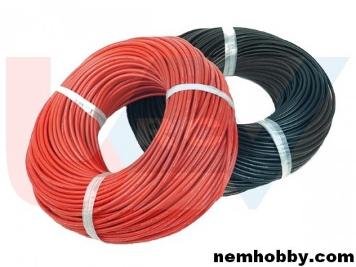 Silicone cable 10AWG x1mtr. -Red