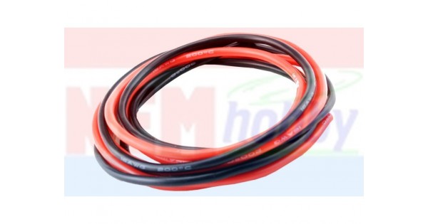 8AWG soft flexible silicon wire high temperature 1M black 1M red for Quadcopter 